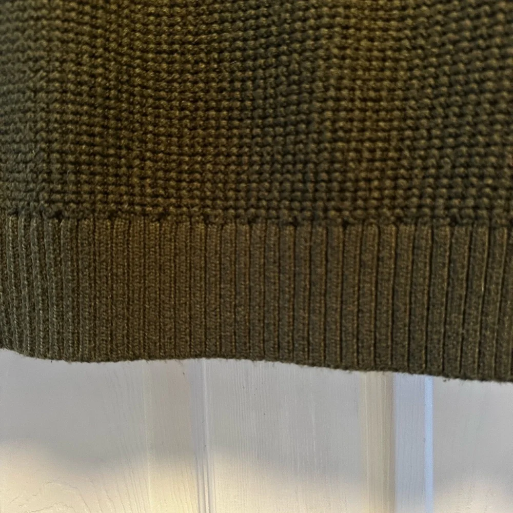 Market & Spruce Deep Olive Green Cowl Neck Sweater - Picture 4 of 9